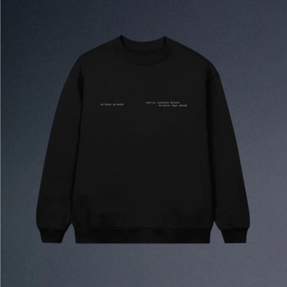Ariana Grande Eternal Sunshine: Brighter Days Ahead Black Crewneck Sweatshirt - Picture 10 of 11